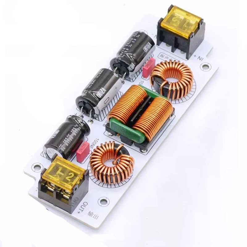 6A 12A DC LC Filter Low-pass EMI Filter Electromagnetic Interference EMC Automotive 12V 24V CAR Switching Power Ripple Filter Module Board — view 4