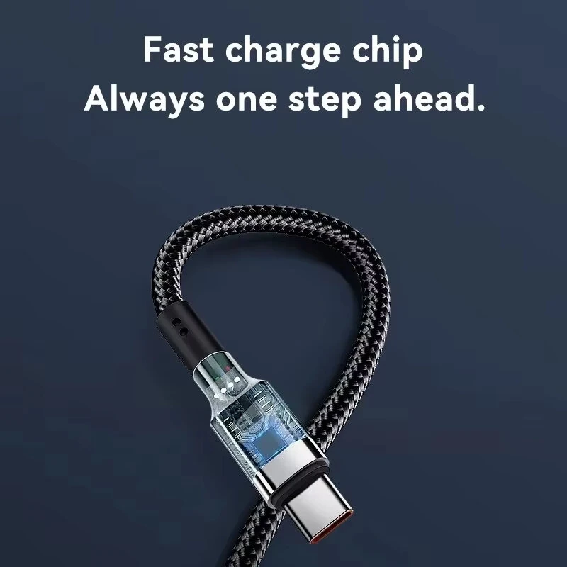 6A PD120W Type-C to Type-C Cable PD Fast Charging Data Transmission Copper Core Line 1M/2M Long for iPhone 17 17Pro 16 Pro Max 15 14 for Xiaomi 17pro for Huawei Mate XTs for OPPO — view 5