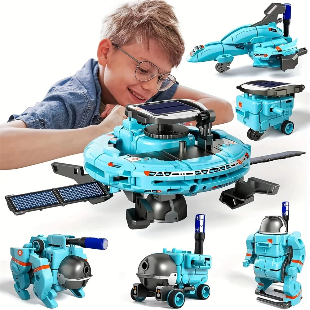6in1 STEM Solar Robot Kit Kids Educational Building Science Experiment Toys Children Boys Girls Birthday Gifts — view 6