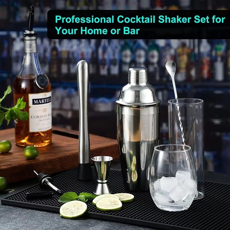 6PCS Stainless Steel Cocktail Shaker Set Professional Martini Drink Mixer Tool Set for Home Bar Party — view 5