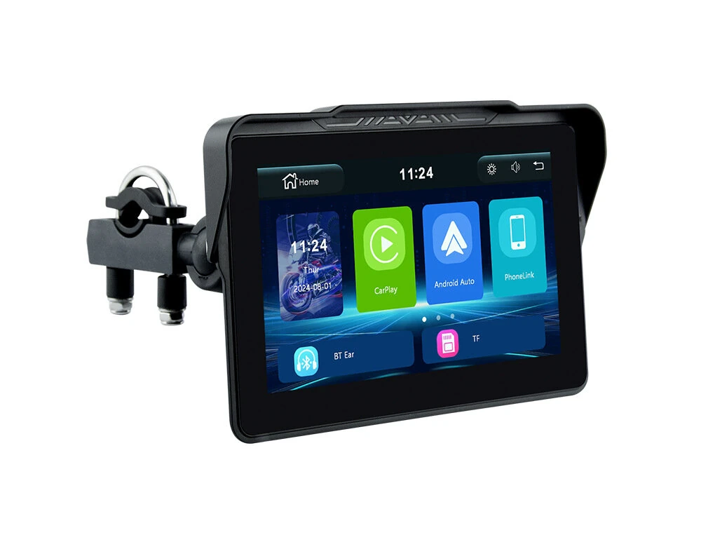 7.0 inch Portable Digital Motorcycle Dashboard GPS Navigation Display Screen Monitor BT5.0 Wireless CarPlay Moto Android Auto — image 1
