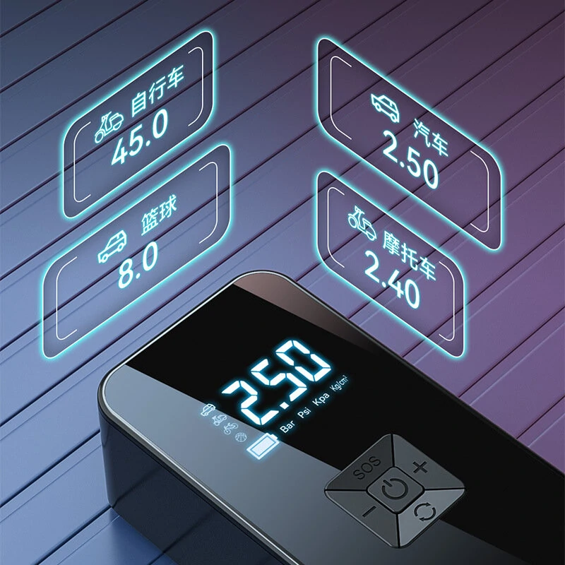 7.4V Car Air Pump Portable Cordless Car Air Pump To Inflate 150psi Car Tires Electric High Pressure Plus Inflator Pump — view 6