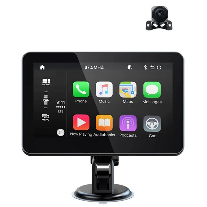 7 inch Wireless CarPlay Car MP5 Player bluetooth FM Transmitter Rearview Camera AUX Wireless Wifi Touch Screen For Apple Carplay Android M8 — image 1