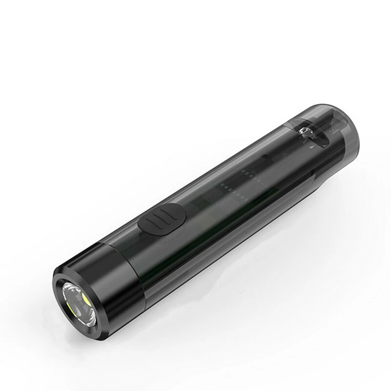 7 Light Modes High Brightness Mini LED Flashlight UV Lamp Red Blue Signal Light with Type-C Charging and Keychain, Outdoor Adventure Light — view 2