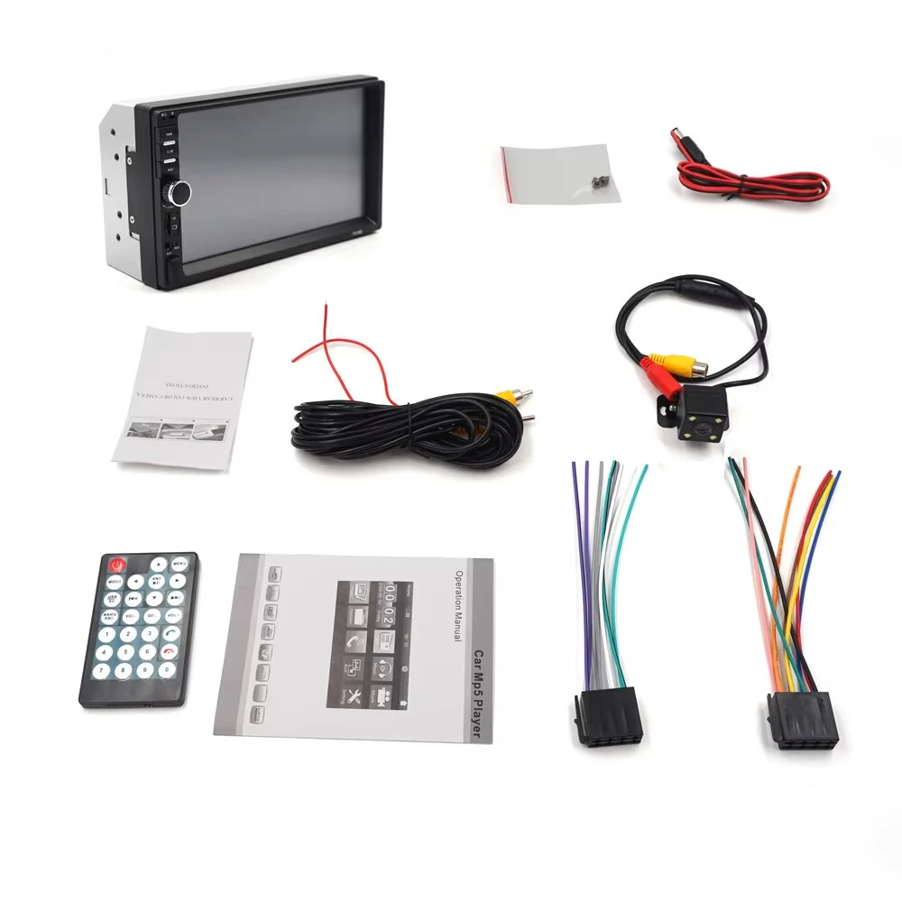 7018B Car Radio 7 Inch 2Din FM Modulator Stereo Receiver Support RearView Camera Audio Player Bluetooth Mirror Link MP5 — view 7