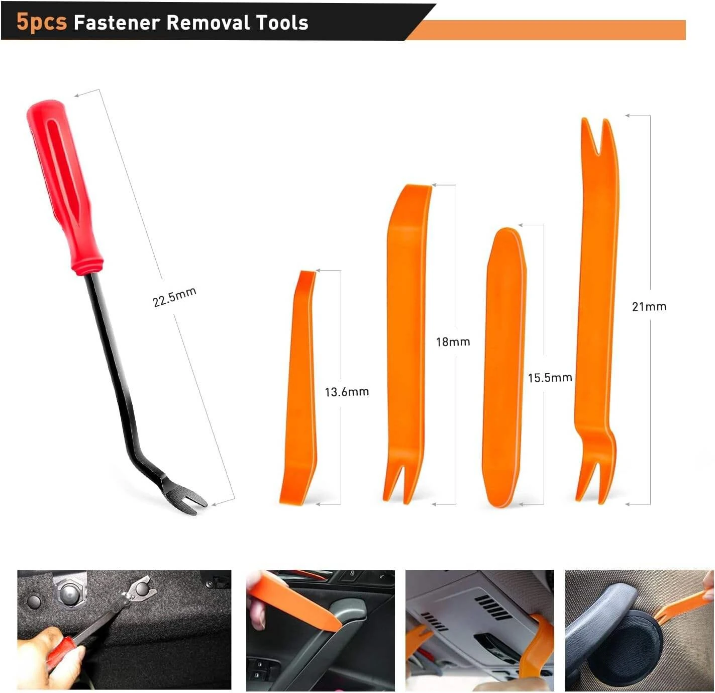 725PCS Fasteners Set Car Push Retainer Clips 23 Most Popular Sizes Door Trim Clip Set for Toyota GM/Ford/Honda/Chevrolet — view 7