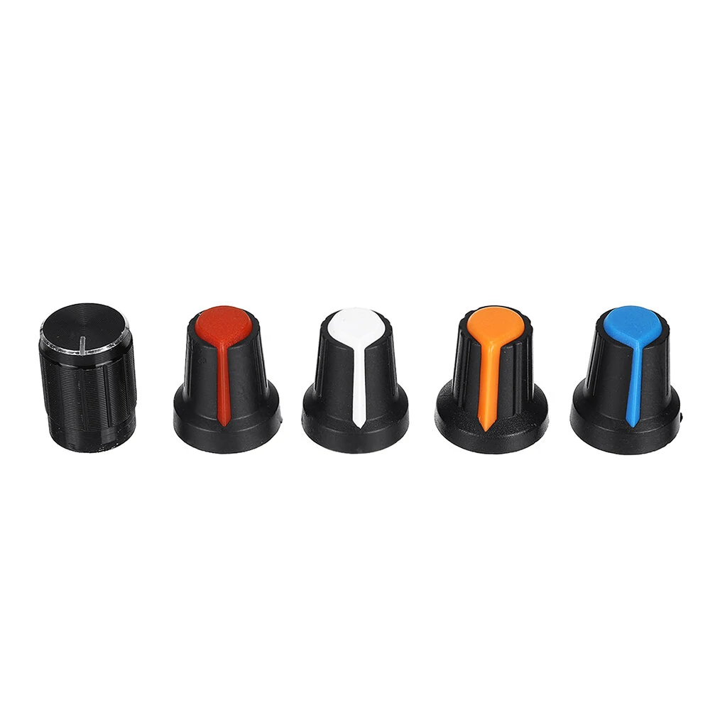 75 Potentiometers B5K B10K B20K B50K B100K ohm Knurled Shaft Single Linear Rotary Cone Volume Control Potentiometer Kit — view 6