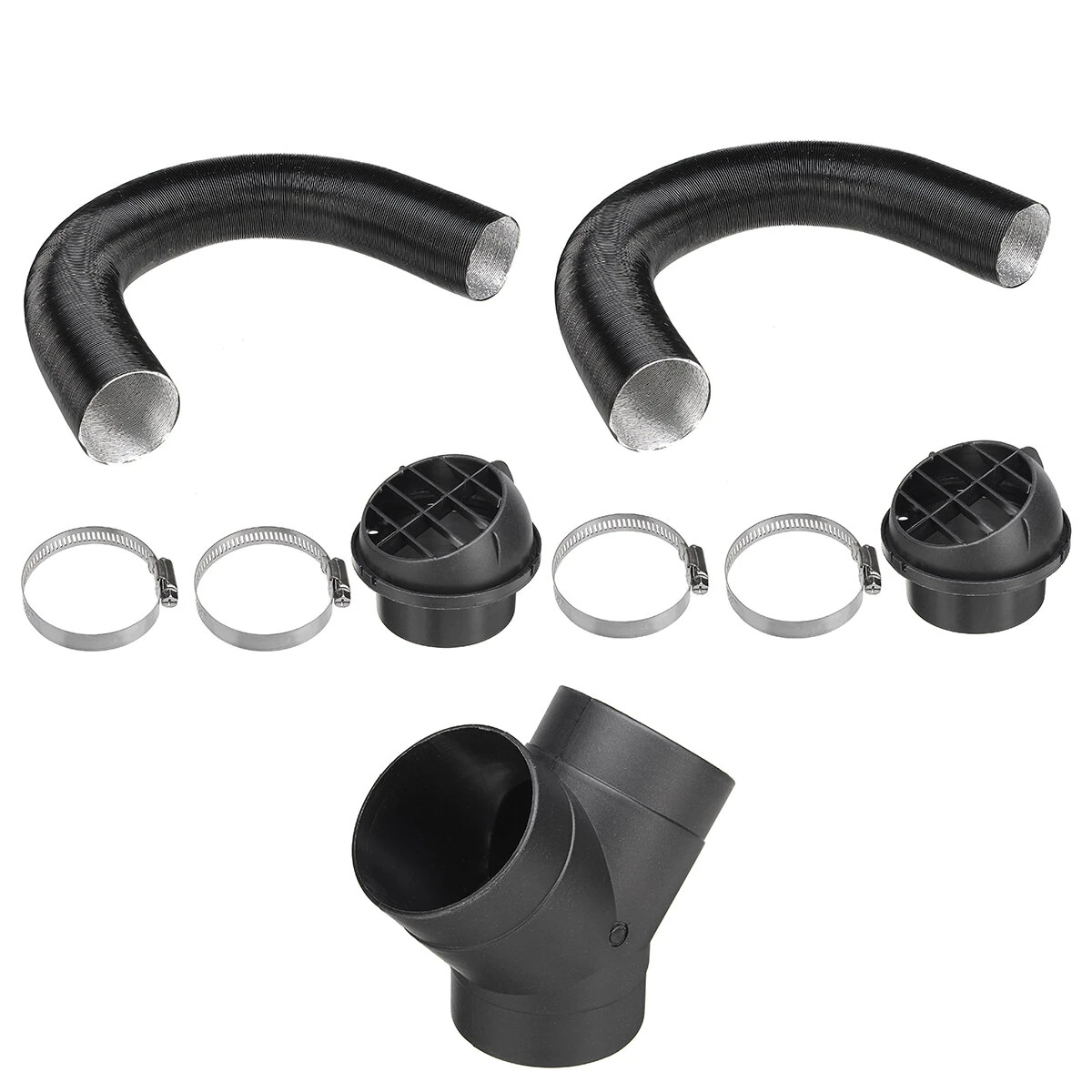 75mm Heater Pipe Duct Warm Air Outlet Y Branch Hose Clip Accessories For Parking Diesel Heater — Pricio