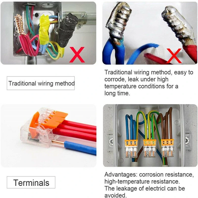 75pcs For 221 Electrical Connectors Wire Block Clamp Terminal Cable Reusable Mini Quick Home Wire Terminal Connector — view 7