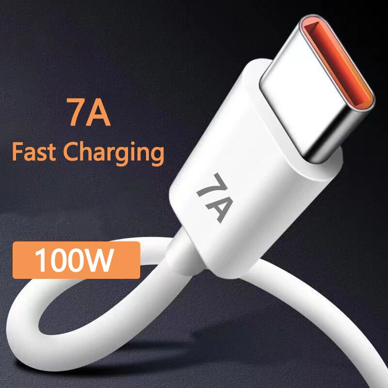 7A USB to Type-C Cable Support 6A/7A Fast Charging Data Transmission Protocol PVC Core Line 0.25M/1M/2M Long for Huawei Mate 40Pro for Xiaomi Mi12 for Samsung Galaxy Z Fold 2 — view 4