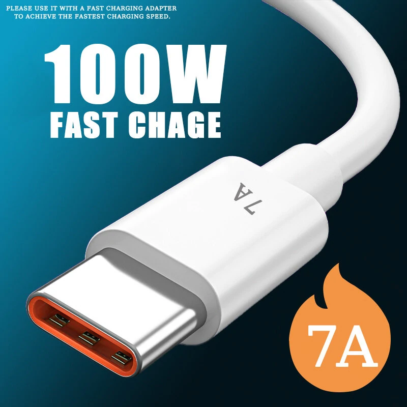 7A USB to Type-C Cable Support 6A/7A Fast Charging Data Transmission Protocol PVC Core Line 0.25M/1M/2M Long for Huawei Mate 40Pro for Xiaomi Mi12 for Samsung Galaxy Z Fold 2 — view 6