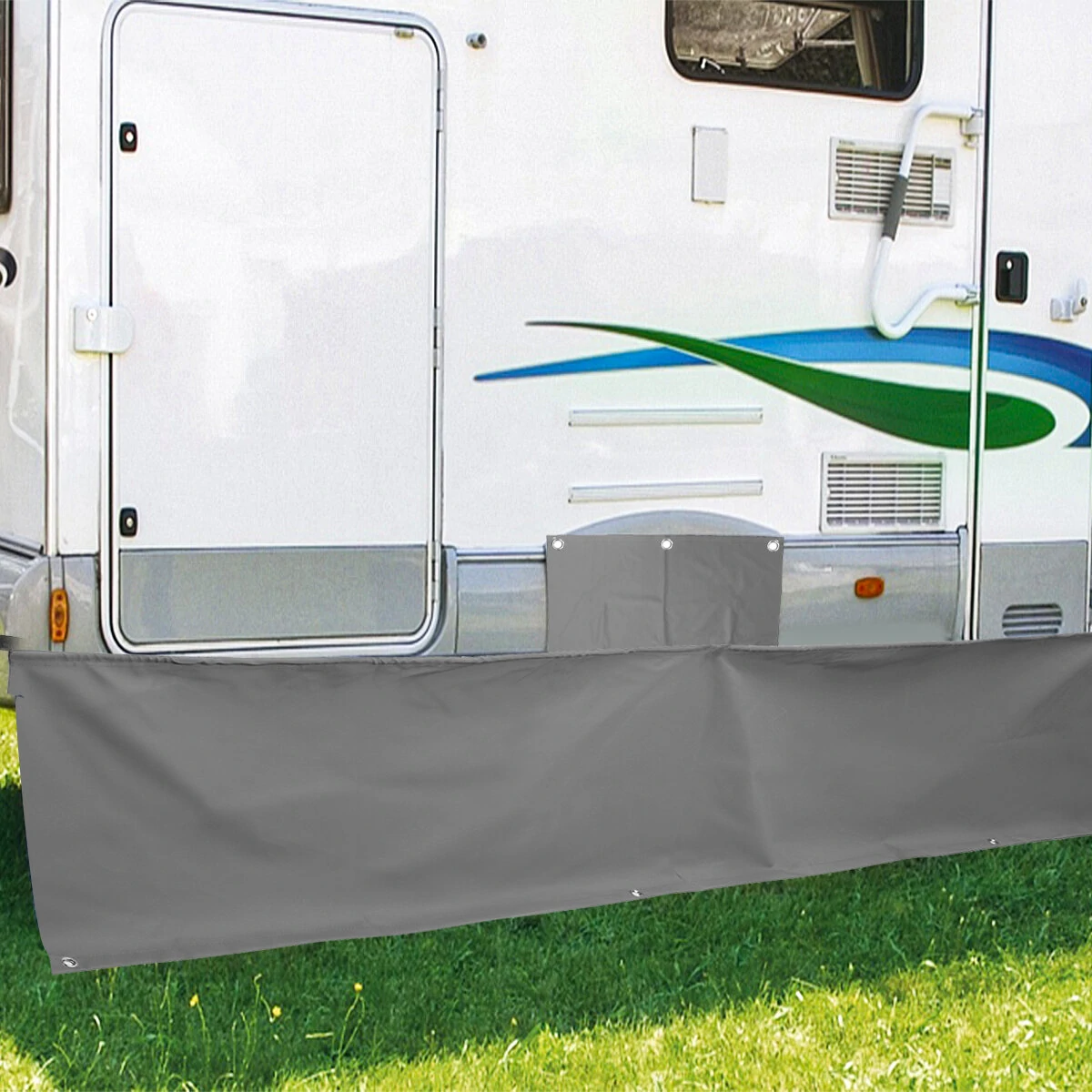 7m x 50cm Caravan Motorhom RV Cover Apron Awning Mud / Draught Skirt Wheel Arch Covers — view 2