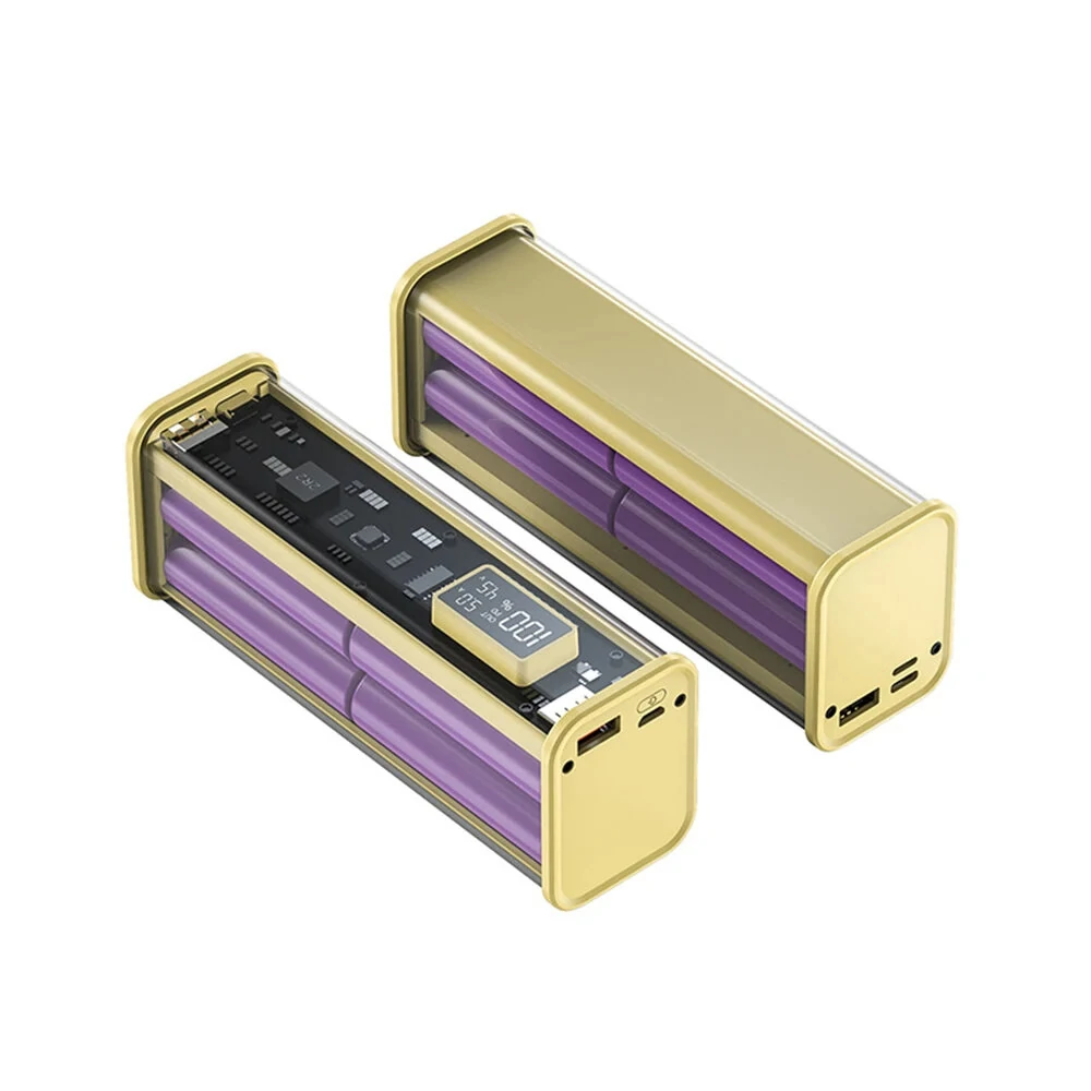 8*18650 PD22.5W DIY Professional Battery Charger Case Fast Charging Case for Dual USB+PD Port Battery Charging Power Bank Box — view 3