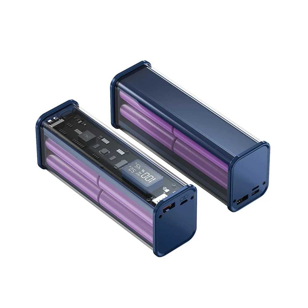 8*18650 PD22.5W DIY Professional Battery Charger Case Fast Charging Case for Dual USB+PD Port Battery Charging Power Bank Box — view 4
