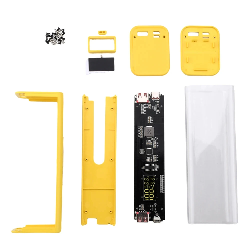 8*18650 PD22.5W DIY Professional Battery Charger Case Fast Charging Case for Dual USB+PD Port Battery Charging Power Bank Box — view 7