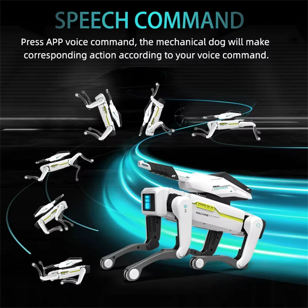 8006 Smart Robotic Dog AI Programming Multiple Modes Remote Control Interactive Intelligent Pet Robot with Turret Water Bullet Shooter for Kids — view 6