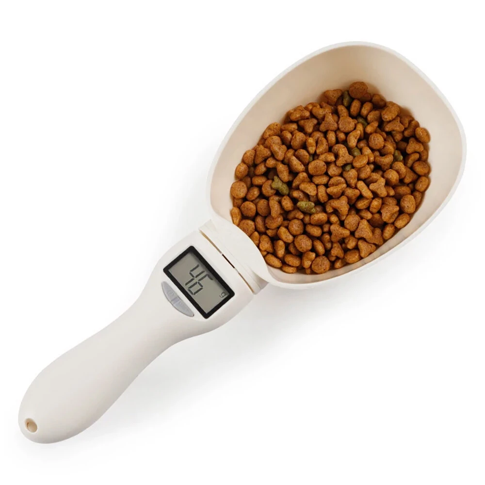 800g/1g Kitchen Scale Spoon Measuring Spoon Cup Portable with LED Display Pet Food Weighing Cup for Dogs and Cats Feeding Bowl — Pricio