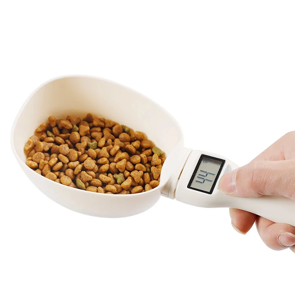 800g/1g Kitchen Scale Spoon Measuring Spoon Cup Portable with LED Display Pet Food Weighing Cup for Dogs and Cats Feeding Bowl — view 8