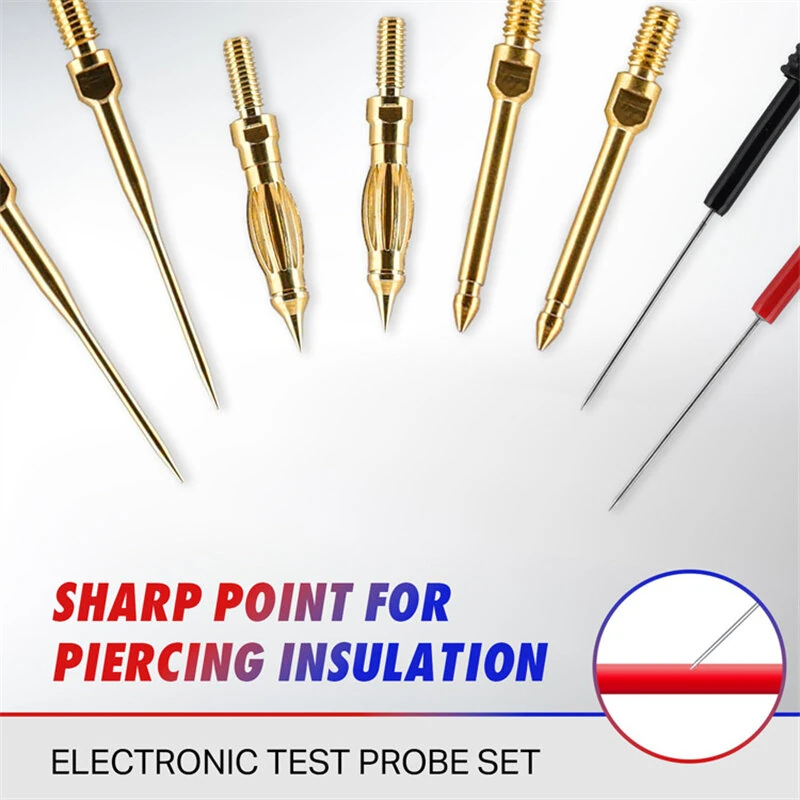 8018plus Multimeter Test Leads Kit Gold Plated Interchangeable Probe Heads Electrical Alligator Clips Multimeter Accessories — view 2