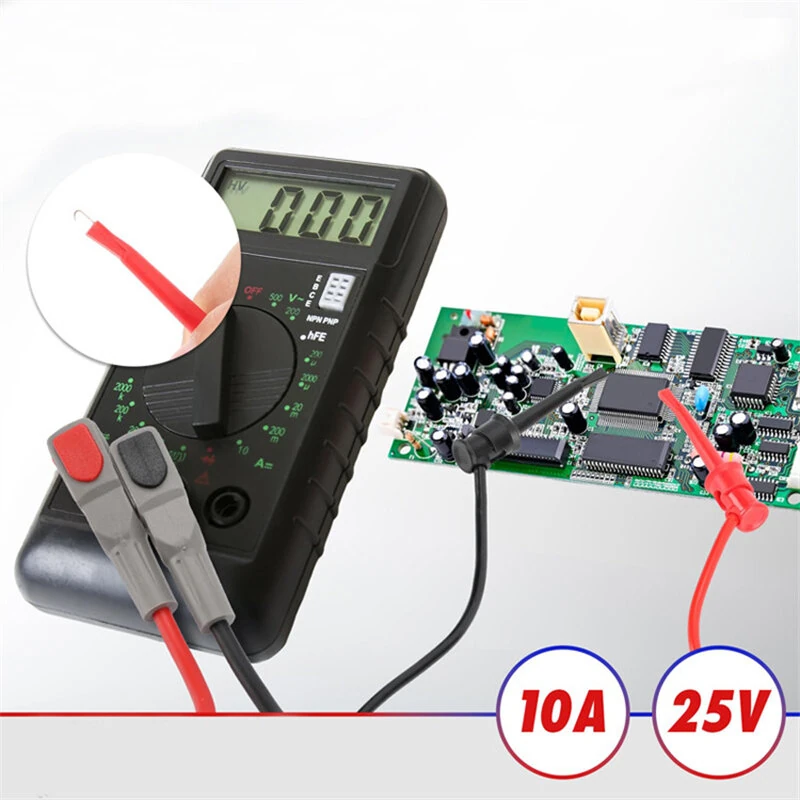 8018plus Multimeter Test Leads Kit Gold Plated Interchangeable Probe Heads Electrical Alligator Clips Multimeter Accessories — view 6