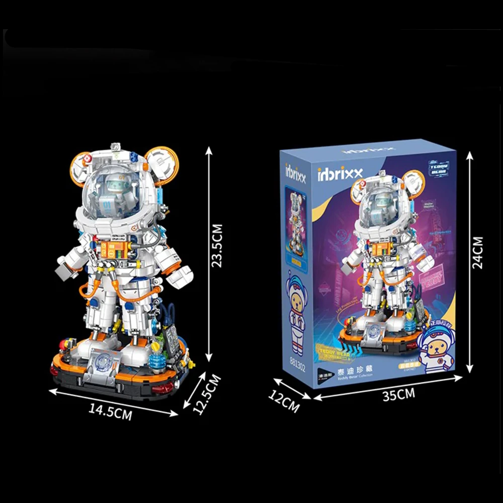 881302 Astronaut Building Blocks Assembly Kit With LED City Space Creative MOC DIY Robots Bricks Toys for Kids Adult Gift — view 3
