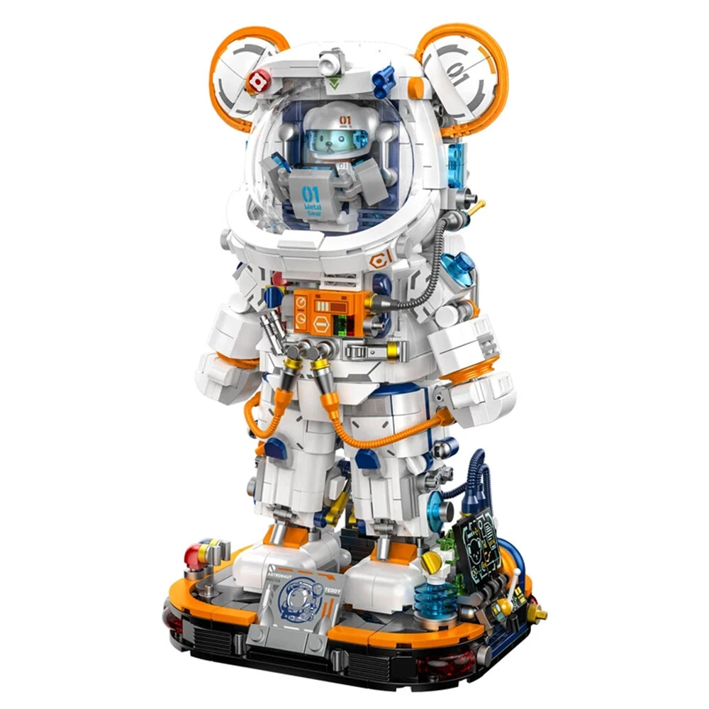 881302 Astronaut Building Blocks Assembly Kit With LED City Space Creative MOC DIY Robots Bricks Toys for Kids Adult Gift — view 4