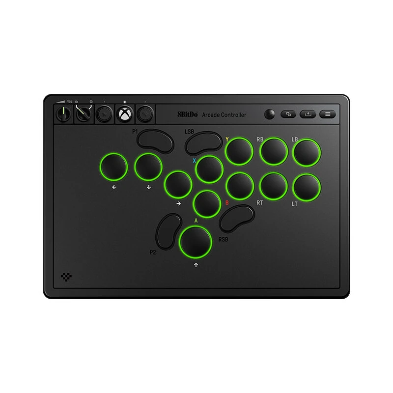 8Bitdo Arcade Controller Xbox Edition Dual Mode Game Controller 1.1mm Rapid Trigger with Full Large Mechanical Buttons No Joystick Hot Swappable SOCD Cleaning RGB Lighting Customizable Fighting Wireless Arcade Game Controller — 8Bitdo
