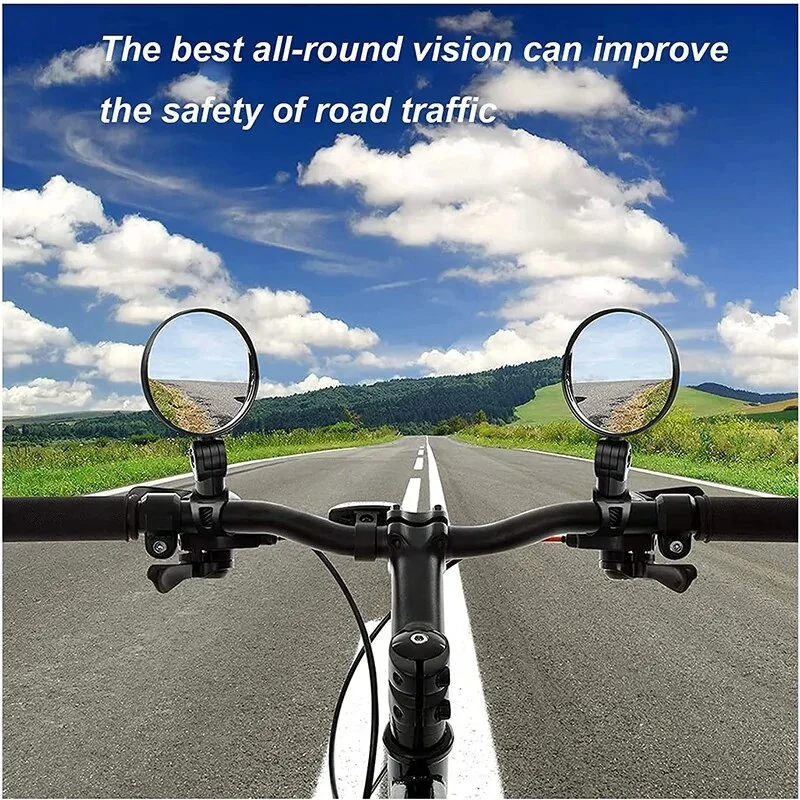 8cm Round Bicycle Rearview Mirror 360°Rotatable Convex Motorcycle Rearview Mirror — view 2