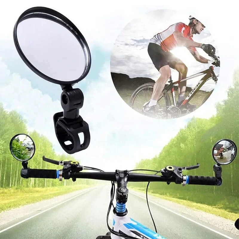 8cm Round Bicycle Rearview Mirror 360°Rotatable Convex Motorcycle Rearview Mirror — view 3