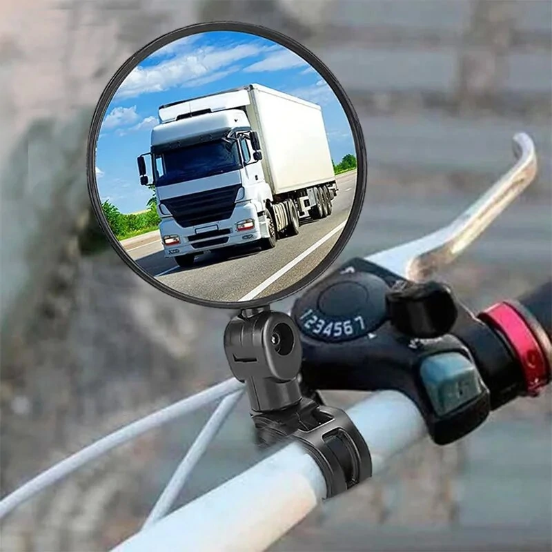 8cm Round Bicycle Rearview Mirror 360°Rotatable Convex Motorcycle Rearview Mirror — view 4