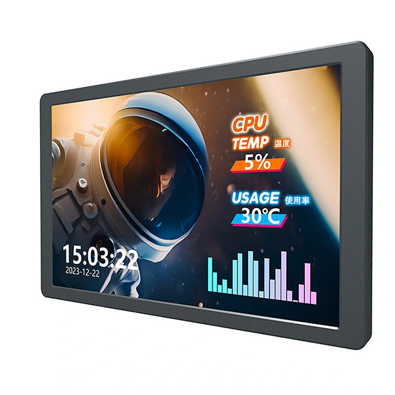 8inch USB Monitor IPS Display PC Case Secondary Screen Desktop RGB Ambient Light Type-C Interface Monitoring Screen — view 2