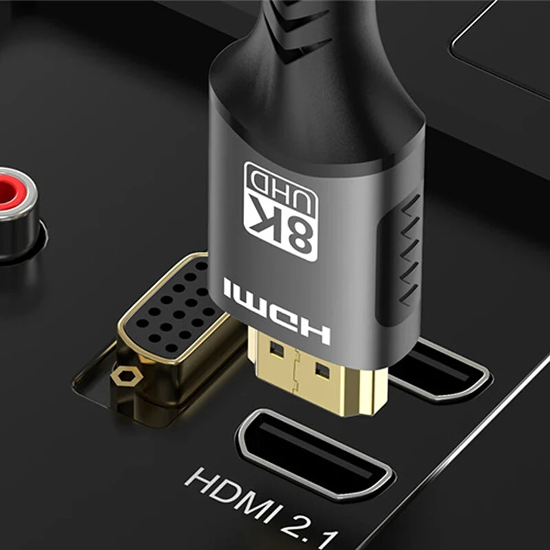 8K@60Hz HD Cable HD2.1 to HD Cable 48Gbps 4K@120Hz Ultra High Speed HD Cord Compatible with PS5/Xbox/TV/Monitor — view 3
