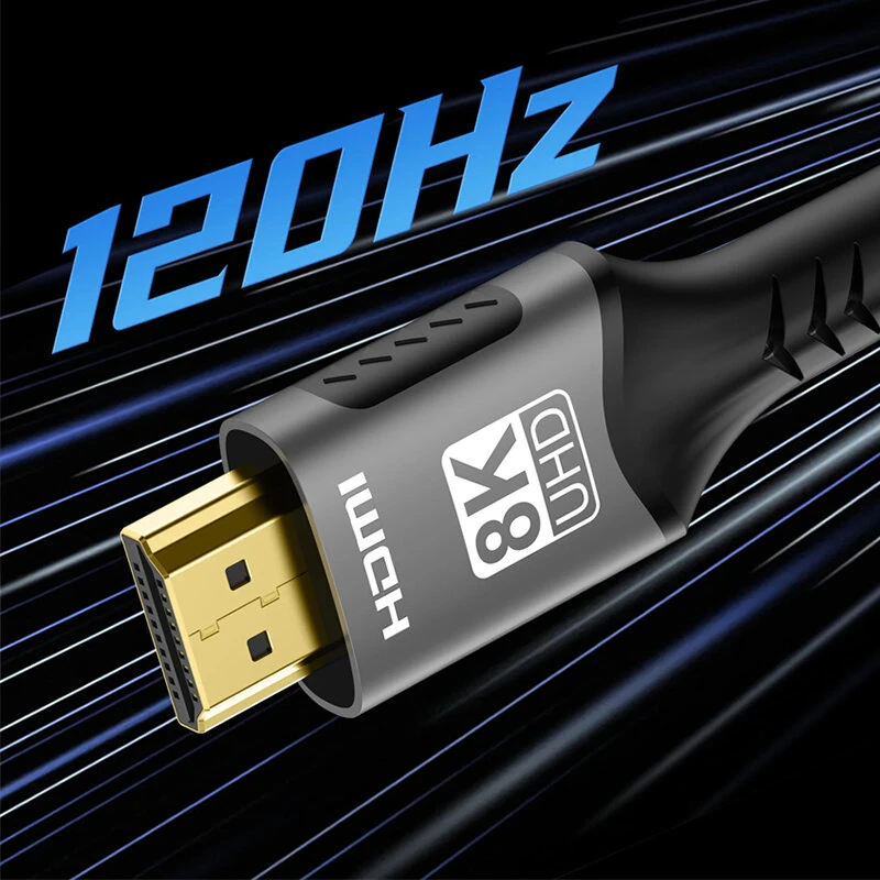 8K@60Hz HD Cable HD2.1 to HD Cable 48Gbps 4K@120Hz Ultra High Speed HD Cord Compatible with PS5/Xbox/TV/Monitor — view 5