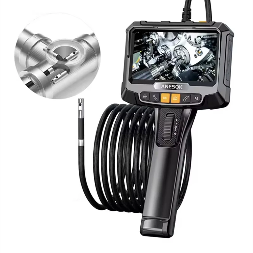 8mm Probe 8 LED Industrial Borescope Dual Lens 360 Degree Rotating Inspection Camera 5 Inch 1080P HD Screen IP67 Waterproof High Temperature Protection — Pricio