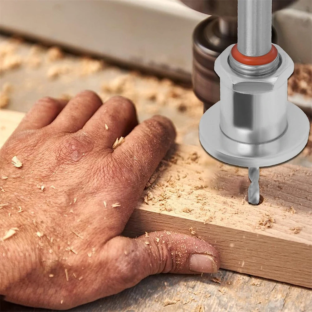 8mm Round Shank Drill Bit Set Adjustable Countersink 2.8-4mm Cone Drill Counterbore Router Drill Bit with Limit Stop Alloy Head Cone Hole Drill — view 7