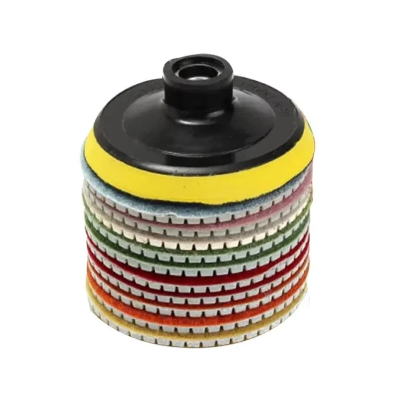 8pcs 5 inch 125mm Diamond Polishing Pads Kit Wet/Dry for Granite Stone Concrete Marble Polishing Use Grinding Discs Set M14 — image 1