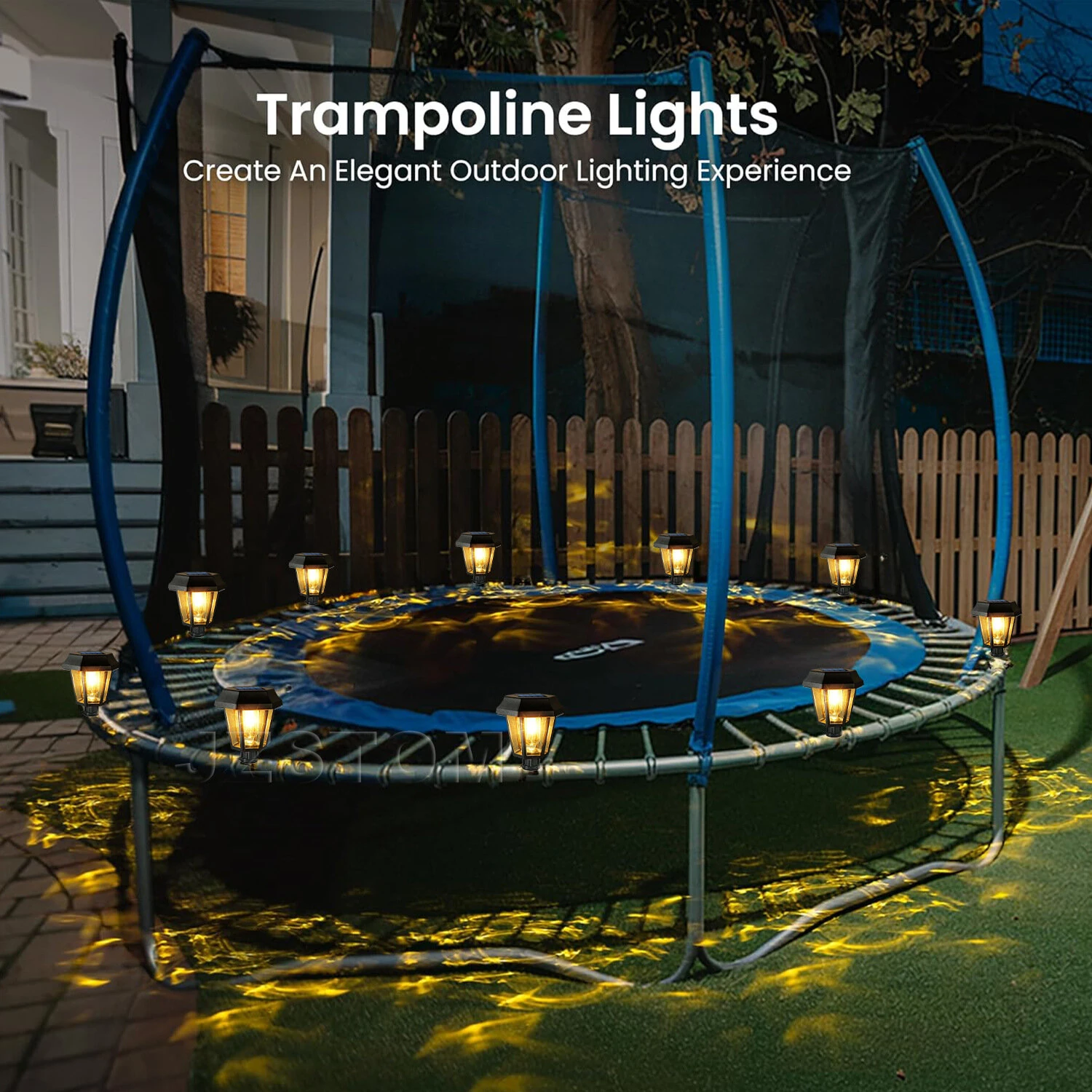 8pcs/pack JZSTOM Solar Tungsten Filament Lamp 3000K Outdoor Garden Lights Waterproof IP65 Fence Lighting Auto On/Off Warm White Decorative Lighting — view 4
