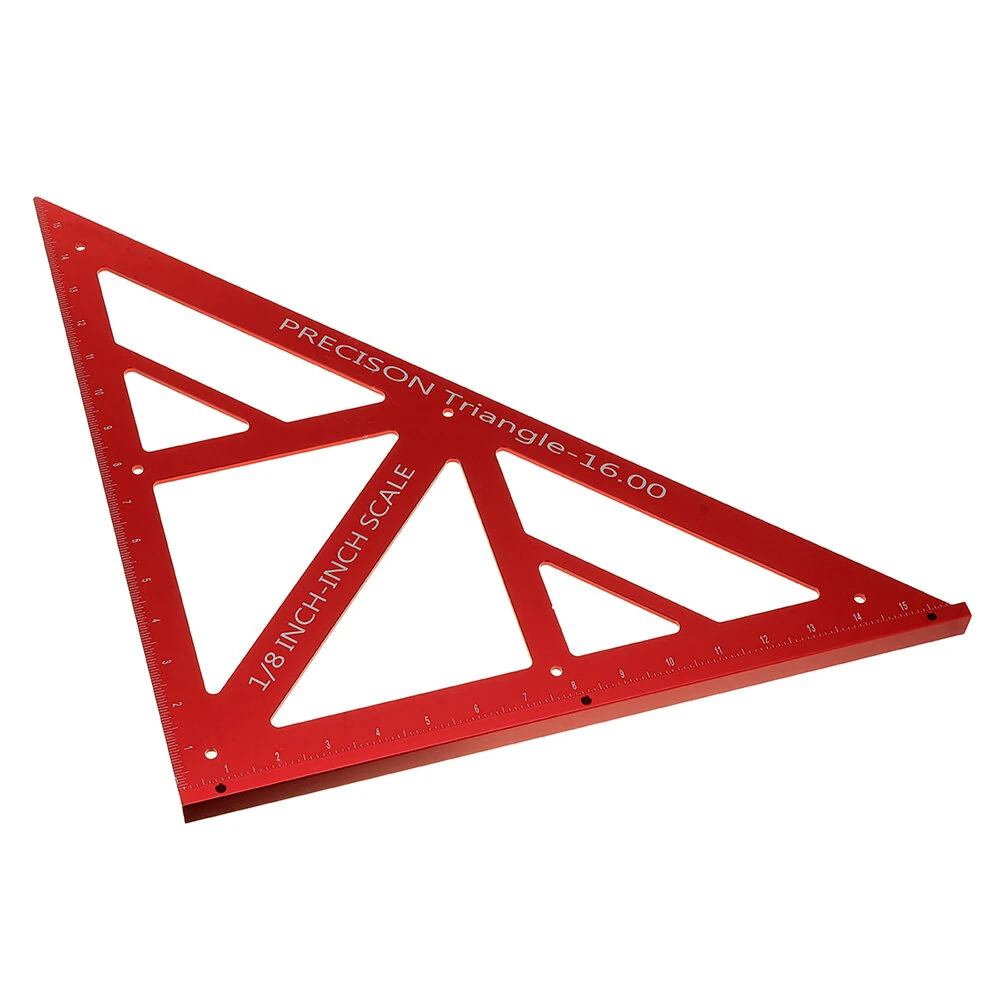 90/45 Degree Aluminum Alloy Multi-function Woodworking Triangle Ruler Inch Scale Precision Triangle Ruler — Pricio