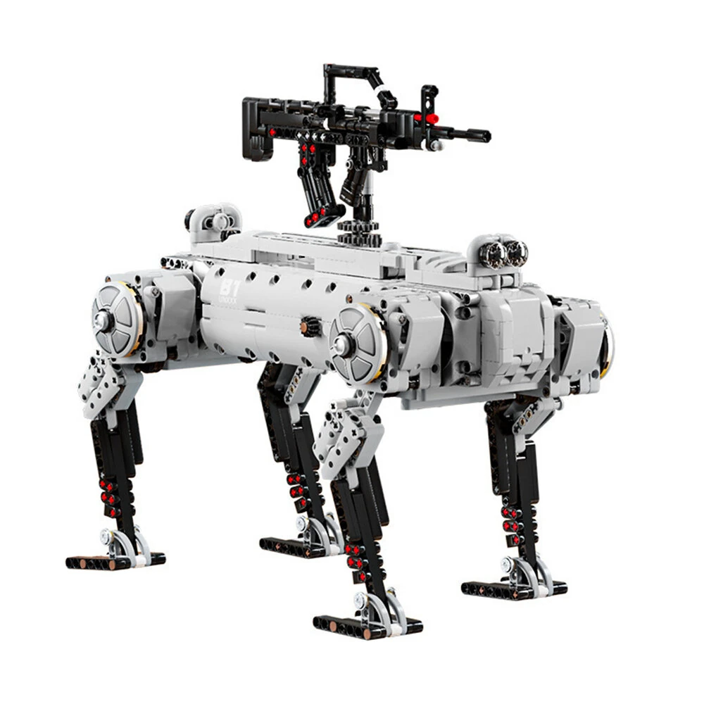 96009 12GO Modern Military Static Version Unmanned Mechanical Dog Robot Toys Educational Building Block 1613PCS Assembly Kit Brick Kids Birthday Gifts — view 5