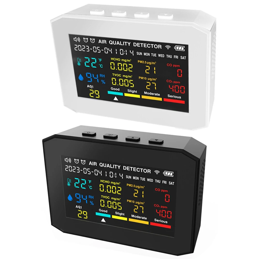 9in1 Portable Air Quality Meter PM2.5 PM10 CO CO2 TVOC HCHO AQI Temperature and Humidity Tester — view 7