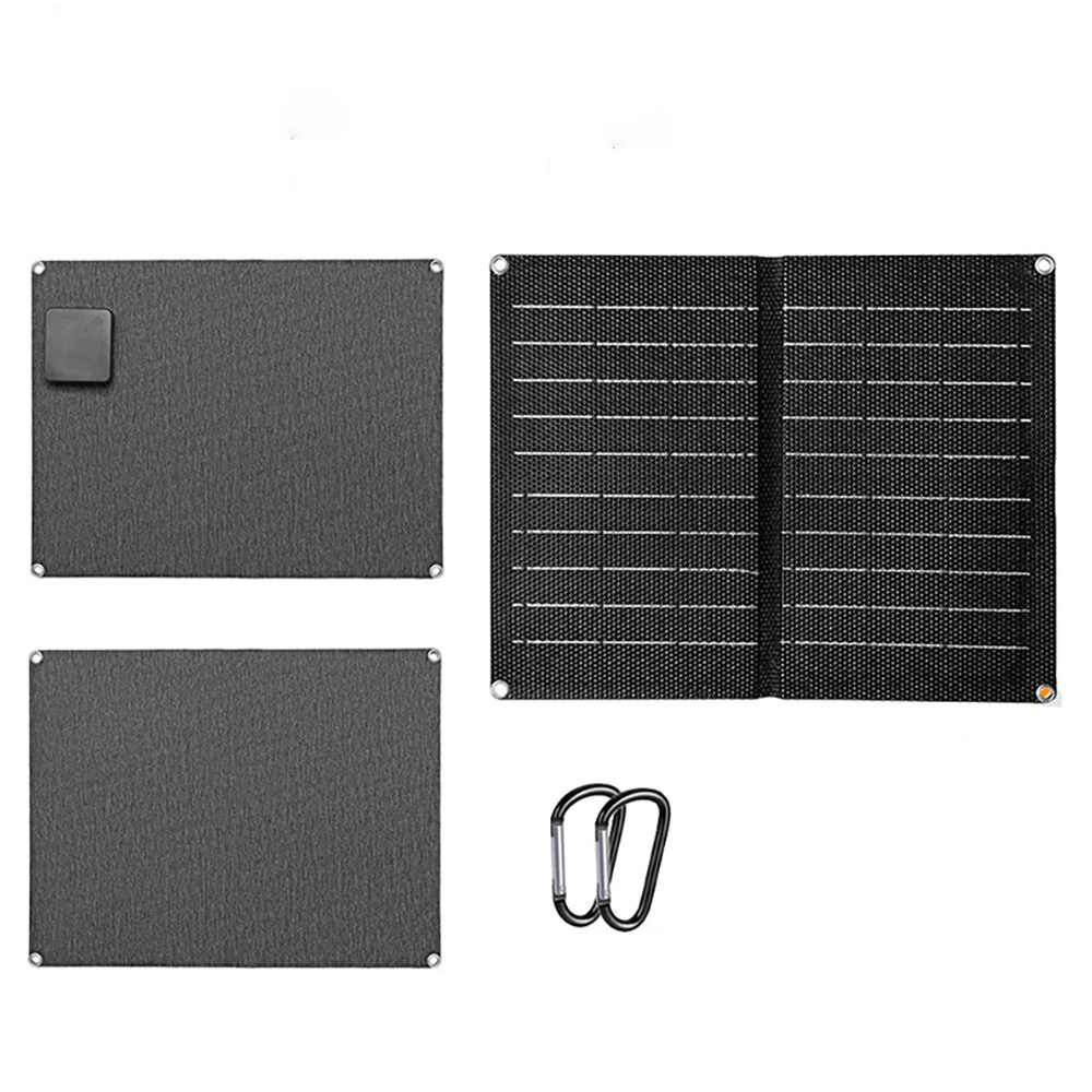 9W Portable Solar Panel Monocrystalline Silicon 6V Outdoor Charging Mobile Phone Tablet Power Bank USB-C USB-A Output — view 11