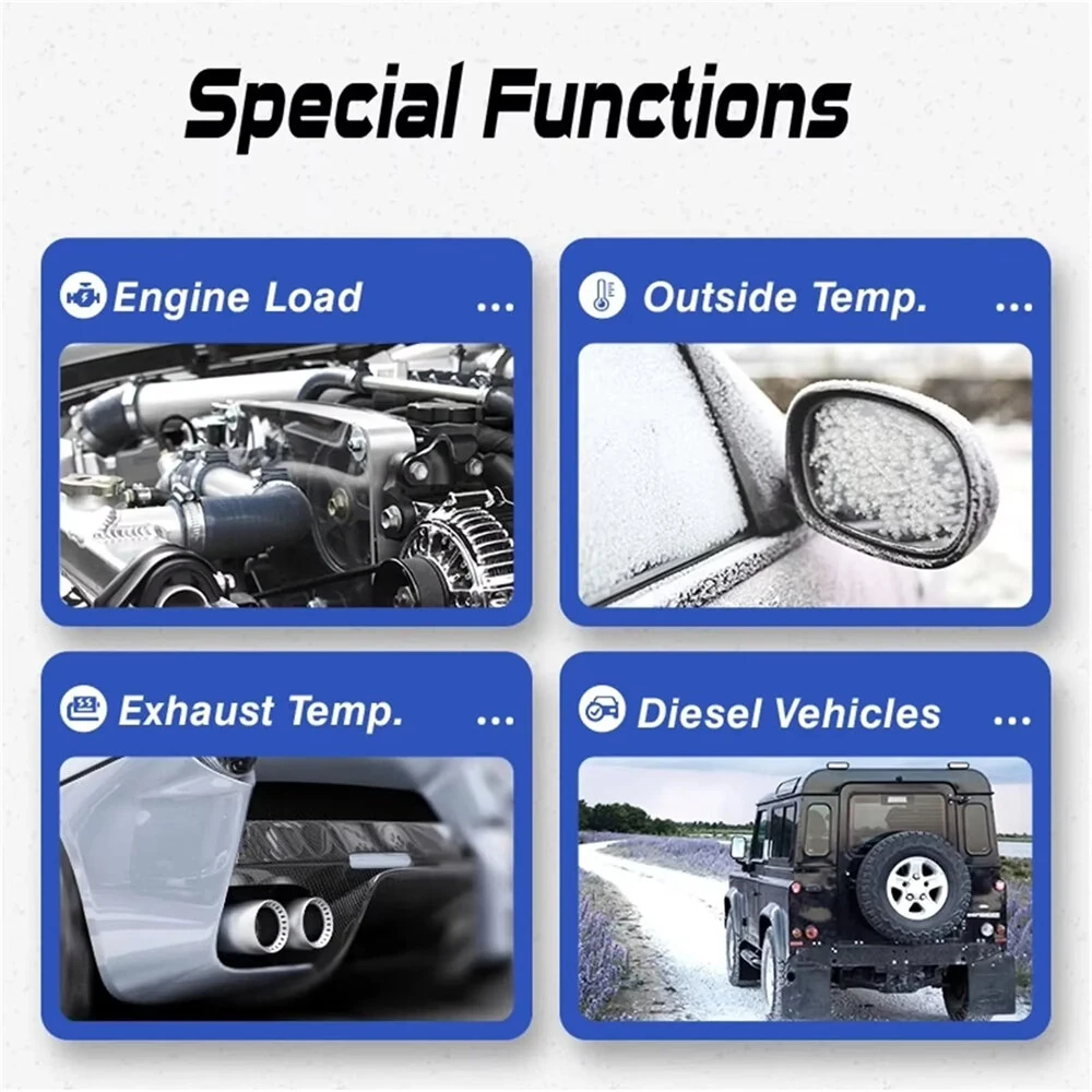 A600 Car HUD On Board Computer Gauge Dual Screen OBD2 GPS Speedometer Turbo Boost Fuel Consumption Ambient Temperature RPM Altitude Direction — view 5