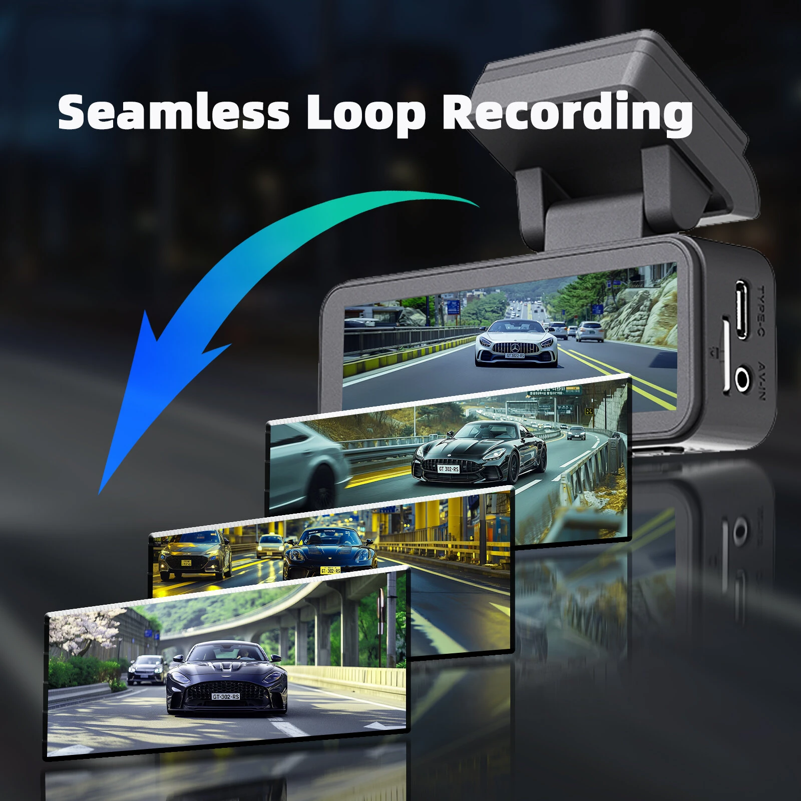 A8 4K Dual Lens Dash Cam Car Driving Recorder Built-in WiFi GPS Super Night Vision 24H Parking Monitor G-Sensor — view 10