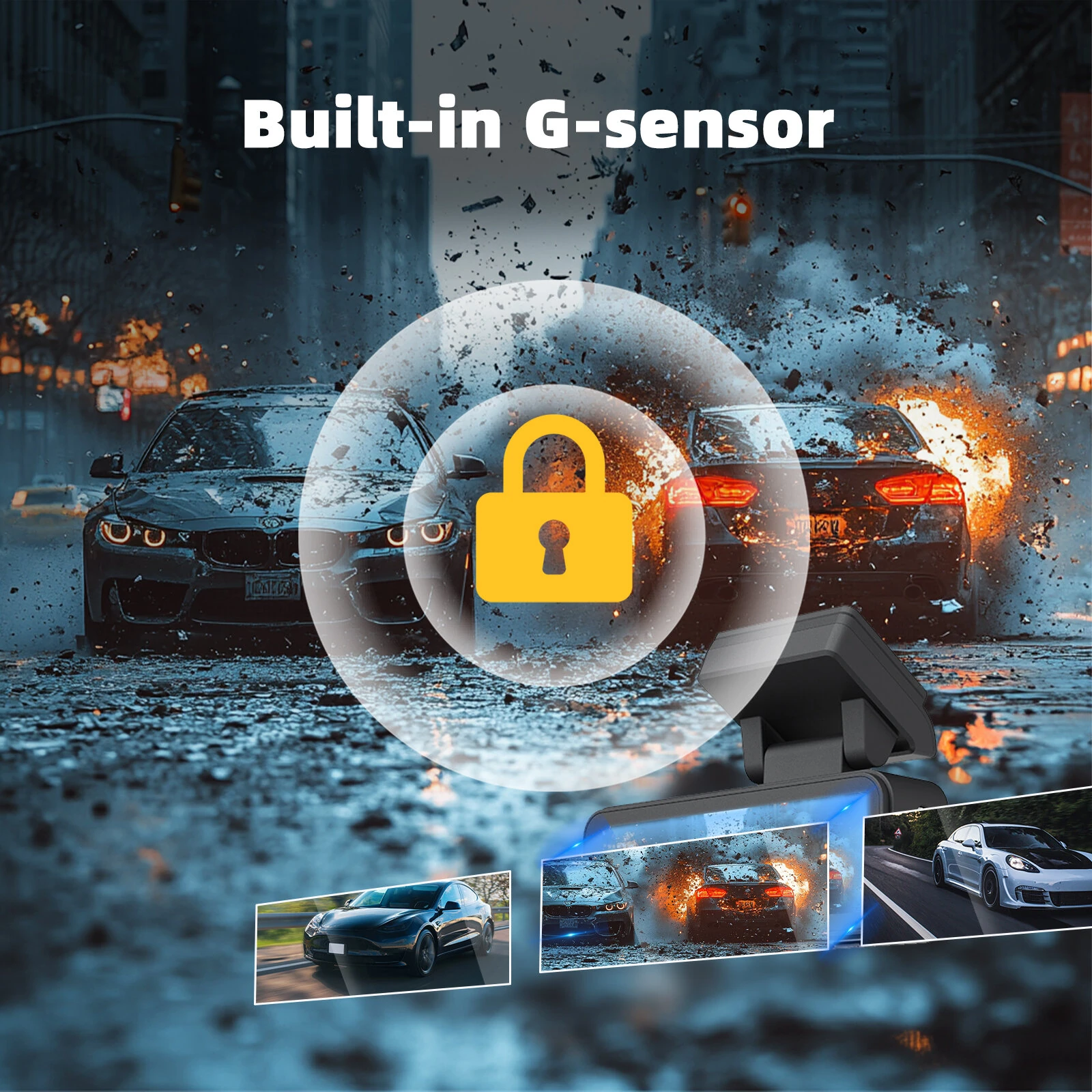 A8 4K Dual Lens Dash Cam Car Driving Recorder Built-in WiFi GPS Super Night Vision 24H Parking Monitor G-Sensor — view 9