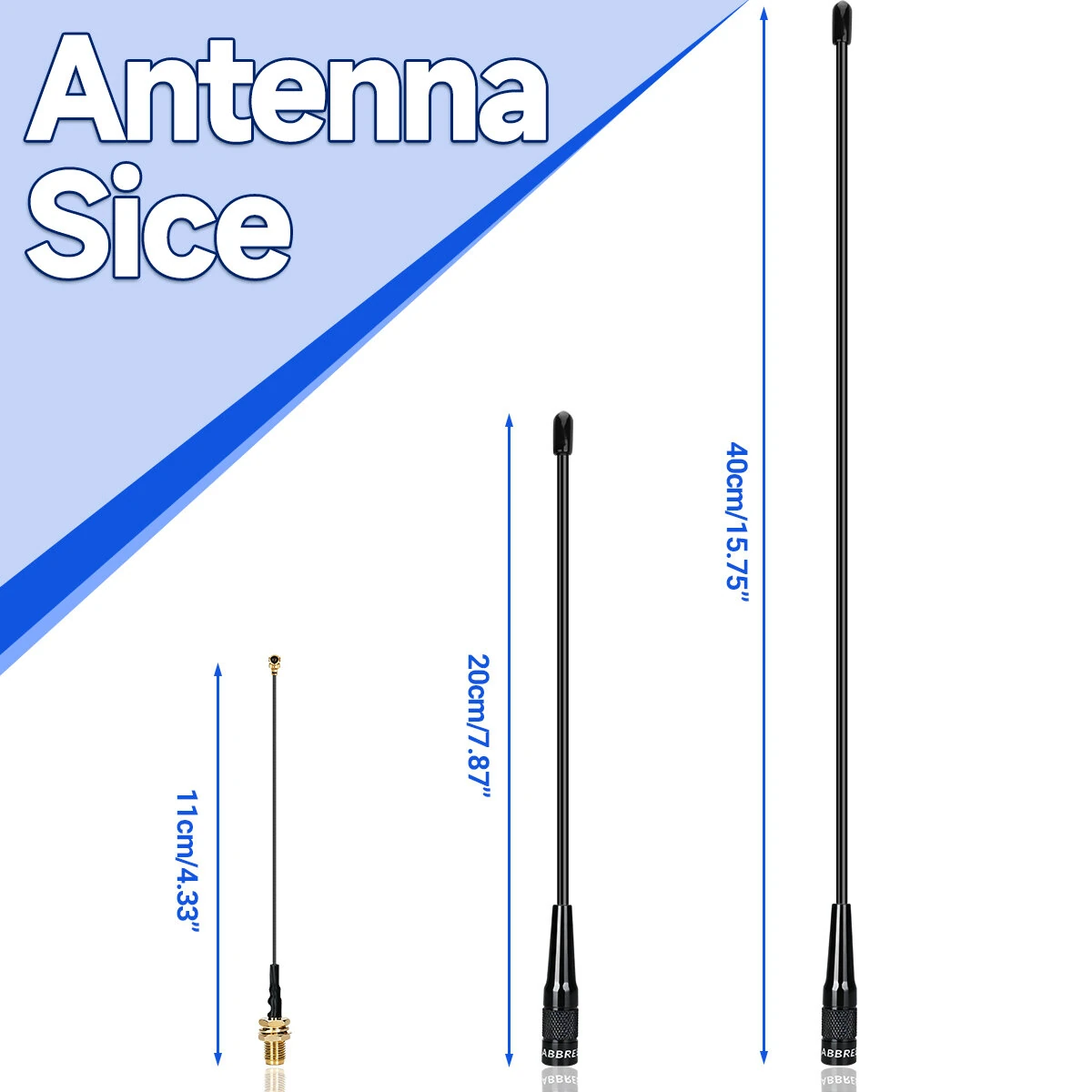 ABBREE 915MHz LoRa Antenna 3dBi High-Gain Omnidirectional Soft Whip Antenna With SMA Male Connector For Helium Hotspot Miner LoRaWAN Gateway IoT UAV — view 3