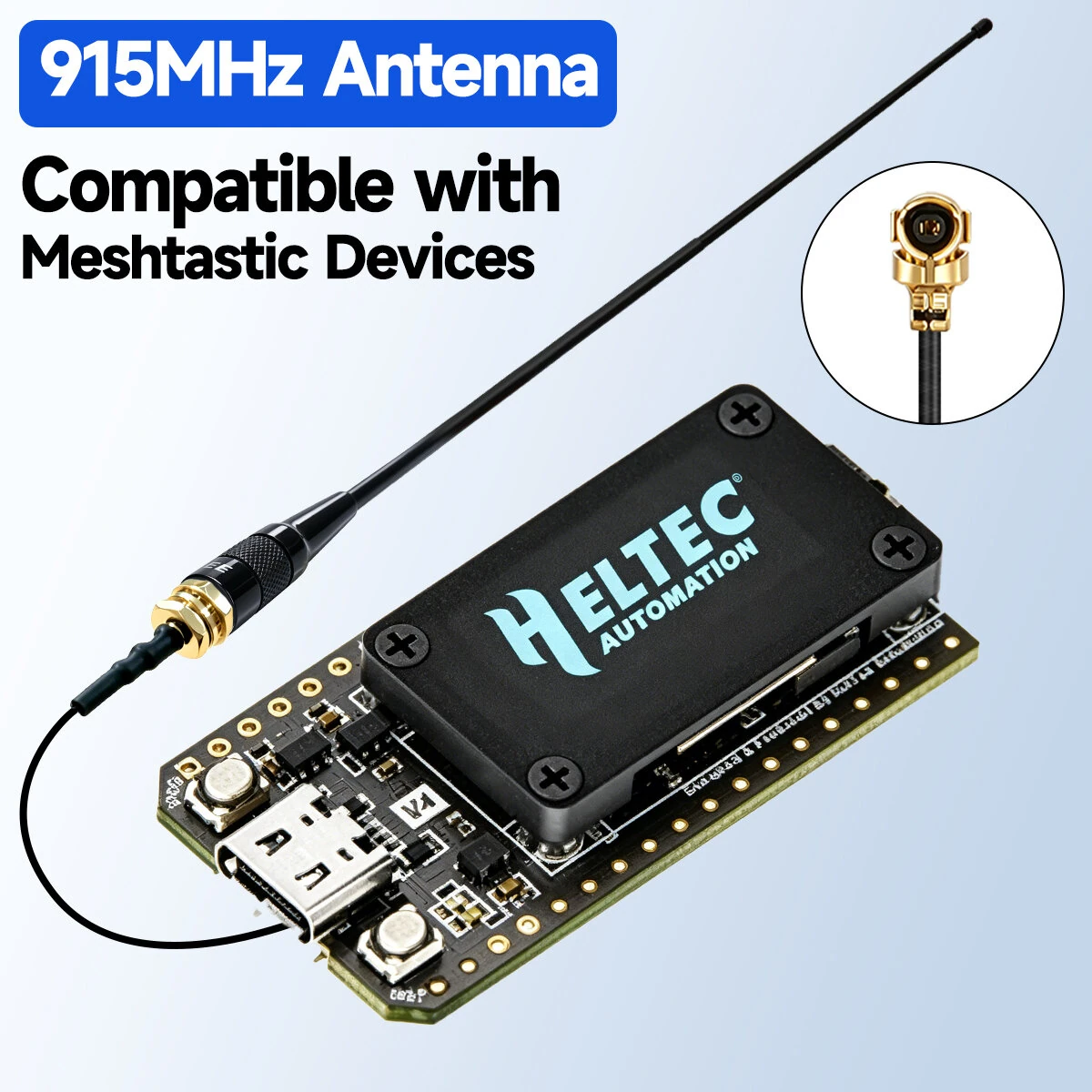 ABBREE 915MHz LoRa Antenna 3dBi High-Gain Omnidirectional Soft Whip Antenna With SMA Male Connector For Helium Hotspot Miner LoRaWAN Gateway IoT UAV — view 5