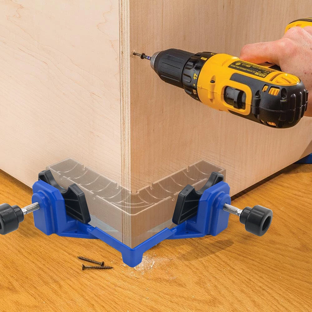 ABS Right Angle Woodworking Clamp Adjustable 90 Degree Corner Clamp Board Thickness 24-75mm for Photo Framing Cabinet Making Welding Furniture Assembly — ABS