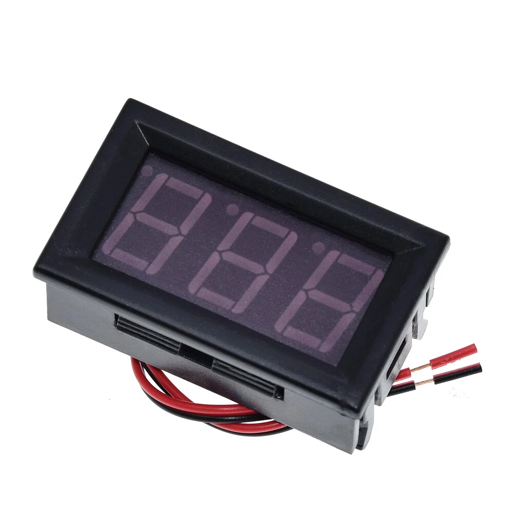 AC 70-500V 0.56inch Two-wire Digital Voltmeter LED Digital Display 2 Wires Red Green Blue Display AC Voltage Meter Head AC220V Mains Power 380V Industrial Power — view 2