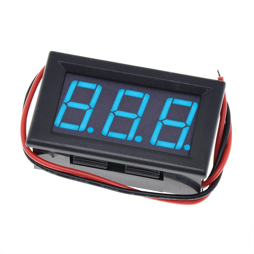AC 70-500V 0.56inch Two-wire Digital Voltmeter LED Digital Display 2 Wires Red Green Blue Display AC Voltage Meter Head AC220V Mains Power 380V Industrial Power — view 4