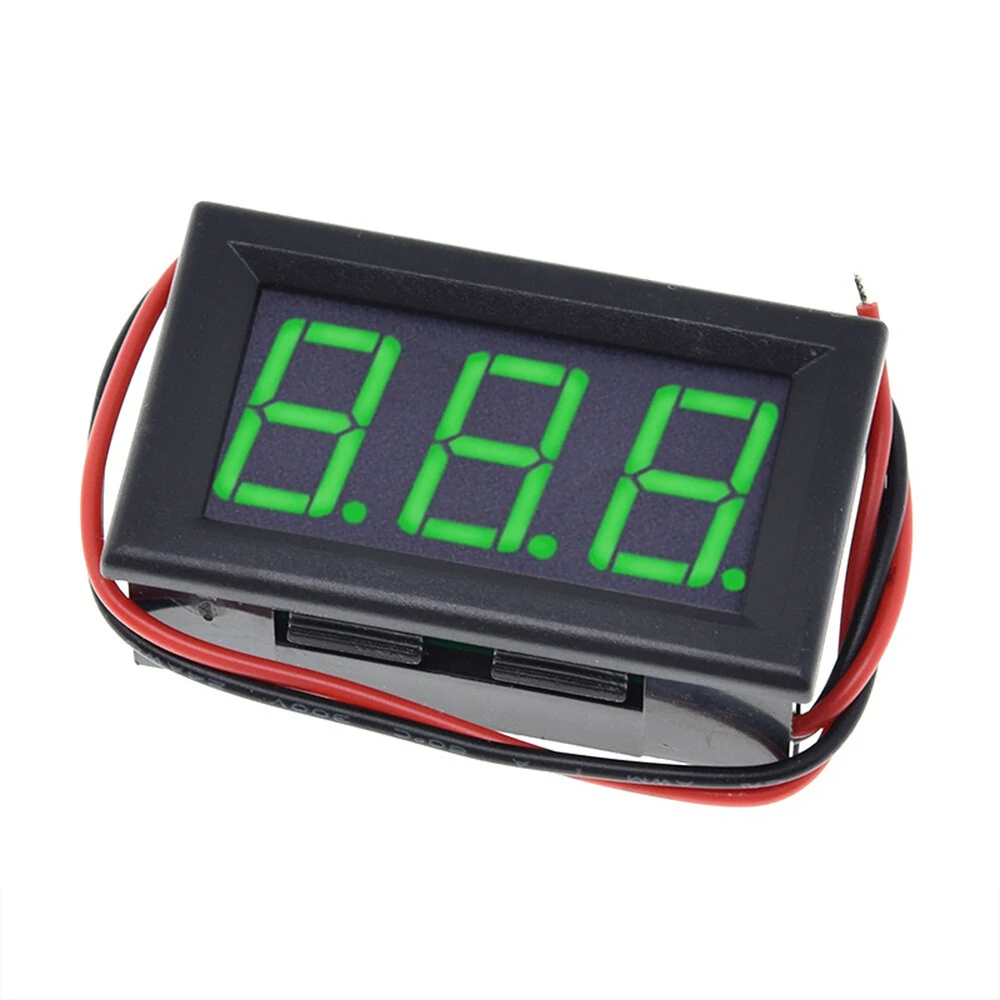 AC 70-500V 0.56inch Two-wire Digital Voltmeter LED Digital Display 2 Wires Red Green Blue Display AC Voltage Meter Head AC220V Mains Power 380V Industrial Power — view 5